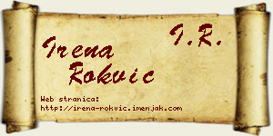 Irena Rokvić vizit kartica